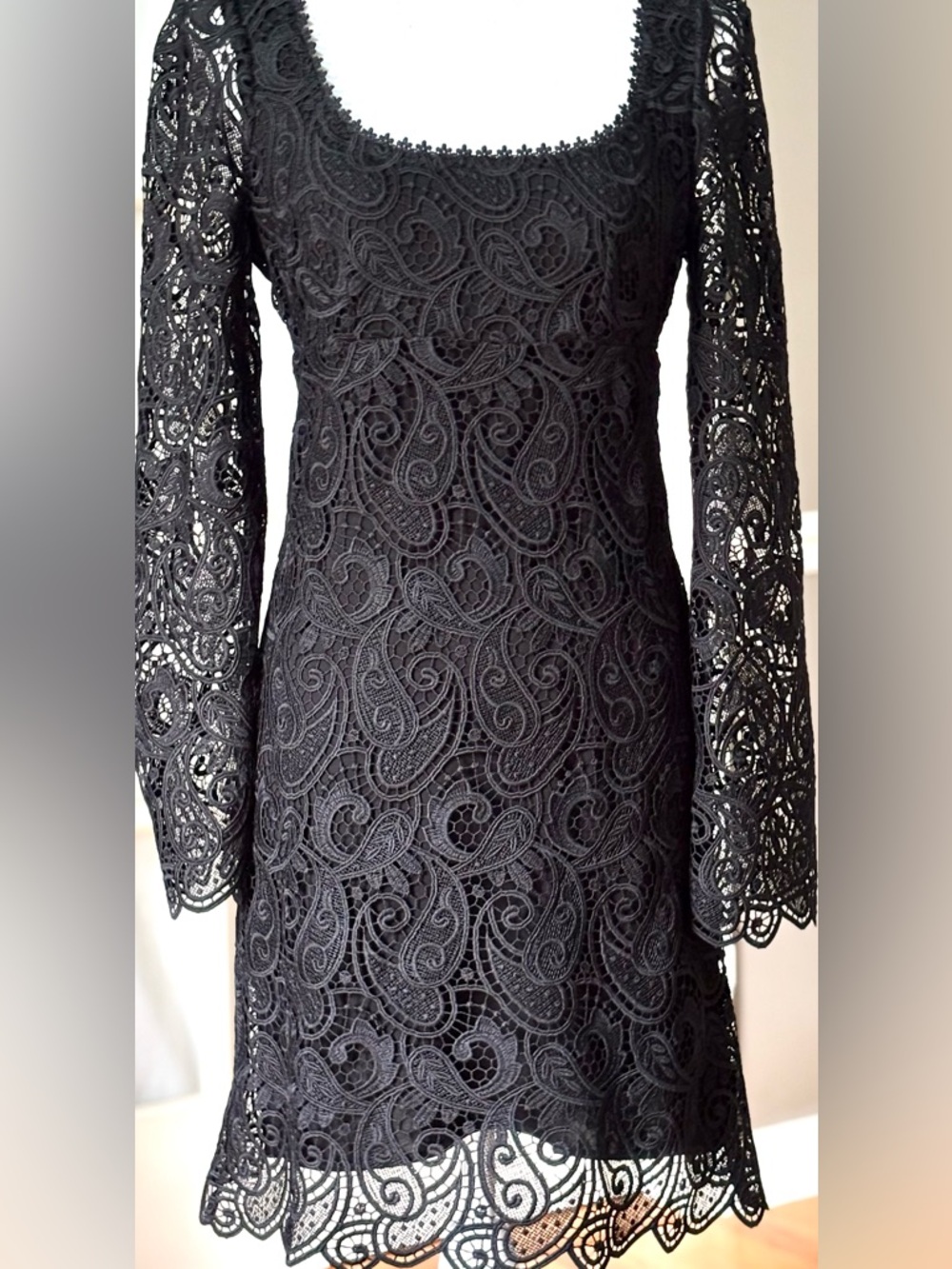 Anthro Maeve Black Lace Dress NWT Size 2 Cocktail Wedding Guest